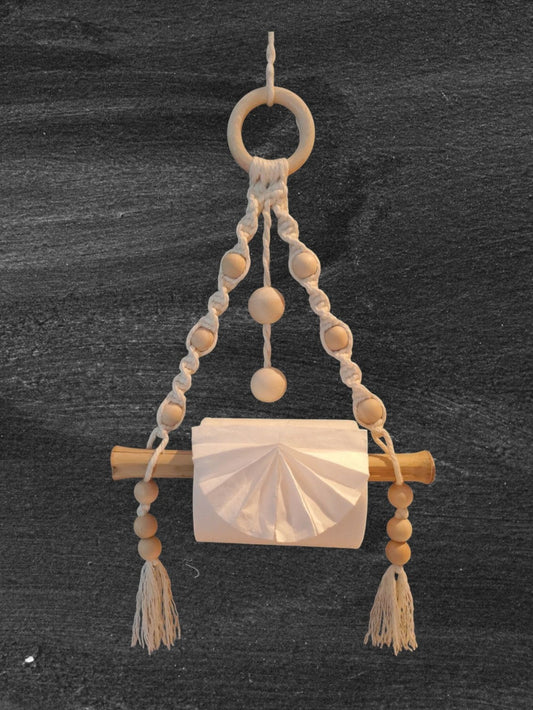 Dérouleur Papier WC Bambou/Macramé